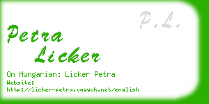 petra licker business card